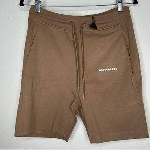 NWT MEN'S ALPHALETE IDENTITY CORE BROWN SHORTS VARIOUS SIZES